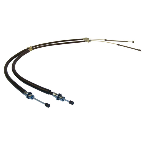 Crown Automotive - Metal Black Parking Brake Cable Set