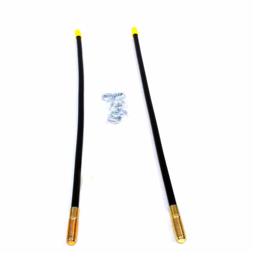 Fits All Warn Plows; 2 Foot Height; Red Tip; Set of 2