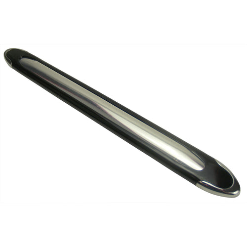 Deluxe Black/Chrome Bumper Guards 19 3/4