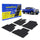 Goodyear Custom Fit Car Floor Liners for Toyota Tundra 2014-2021 CrewMax Black/Black 4 Pc. Set All-Weather Diamond Shape Liner Traps Dirt Liquid Precision Interior Coverage - GY004087