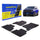 Goodyear Custom Fit Car Floor Liners for Chevrolet Tahoe 2015-2020 Black/Black 4 Pc. Set All-Weather Diamond Shape Liner Traps Dirt Liquid Precision Interior Coverage - GY004093