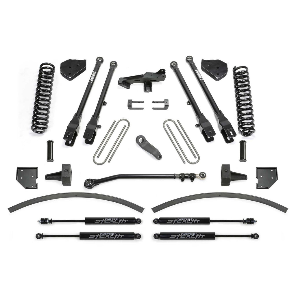 Fabtech 8" 4LINK SYS W/COILS & STEALTH SHKS 17-21 FORD F250/F350 4WD DIESEL